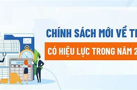 Các Chính Sách Mới Về Thuế Năm 2023