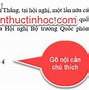 Chú Thích Trong Tiếng Anh